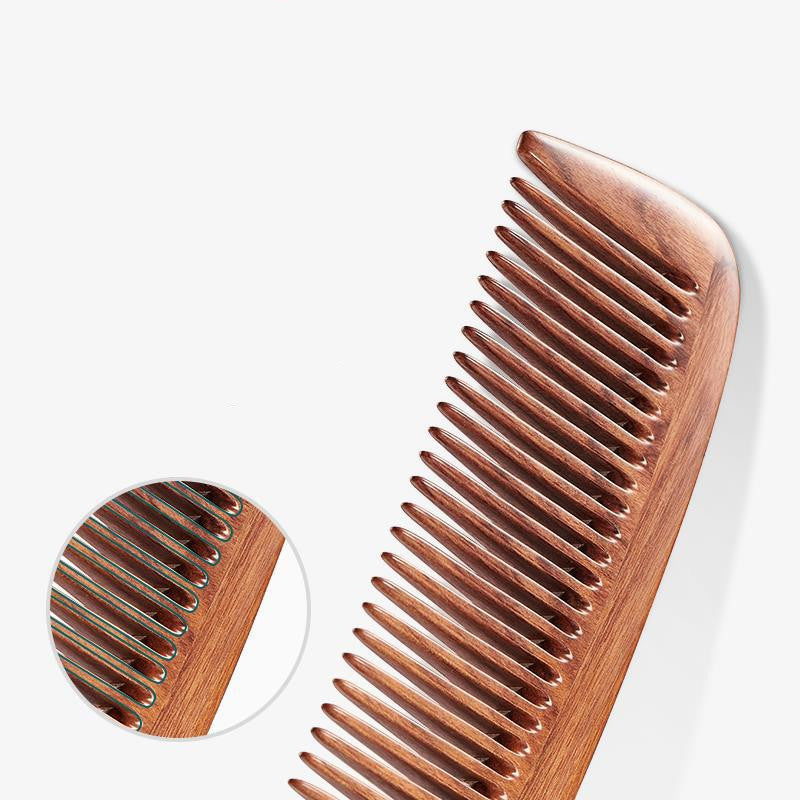Rosewood Dense Massage Straight Hair Tooth Comb