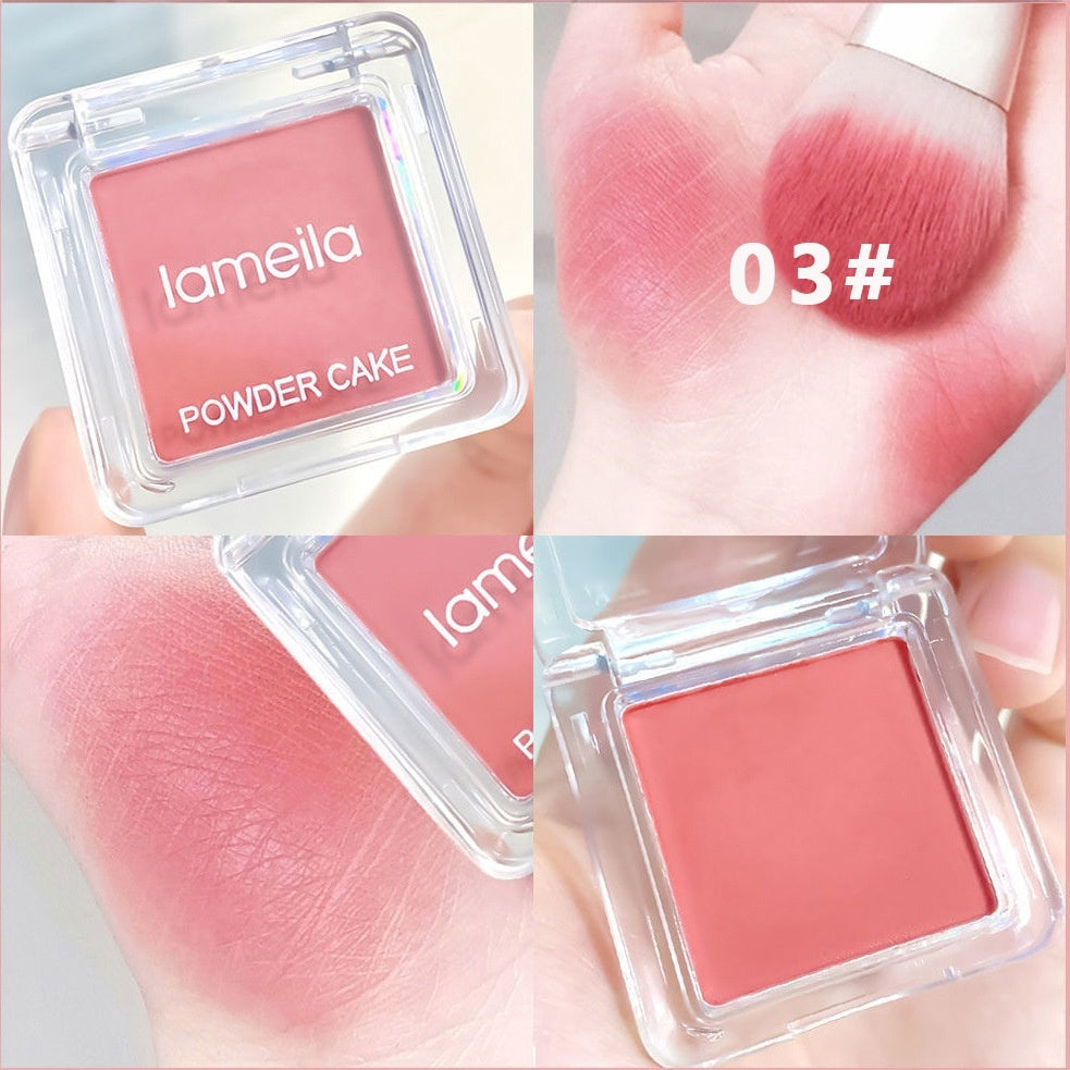 La mei la Monochrome Ice Cube Blush Ins Brightening Color Rendering Long-lasting Natural Delicate