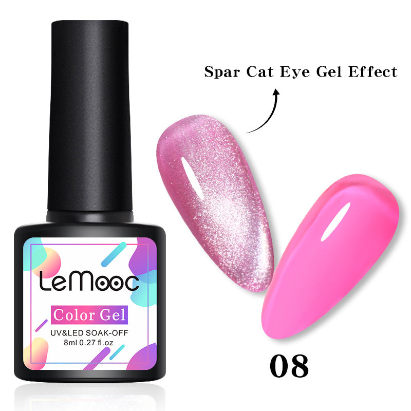 Lemooc Smoothie Light Moonstone Nail Polish Glue Snow Light Wide Cat Eye Glue