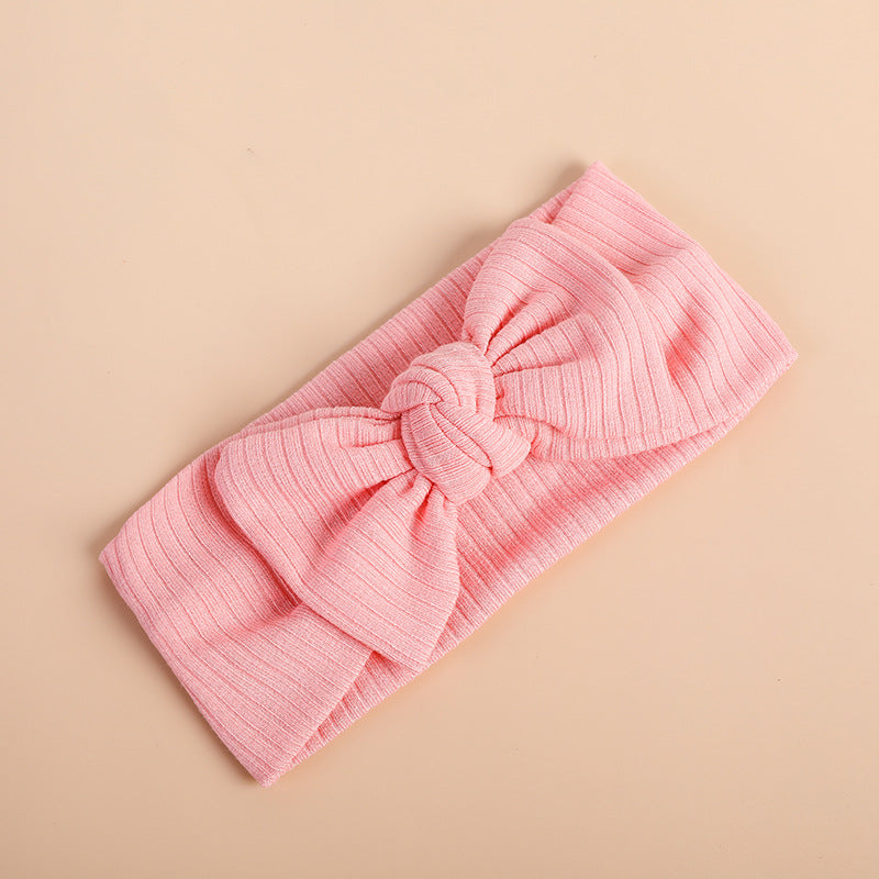 Baby Knitted Stretch Non-marking Bow Hair Tie