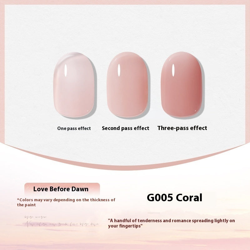 XEIJAYI Polish White Nude Transparent Color Nail Beauty UV
