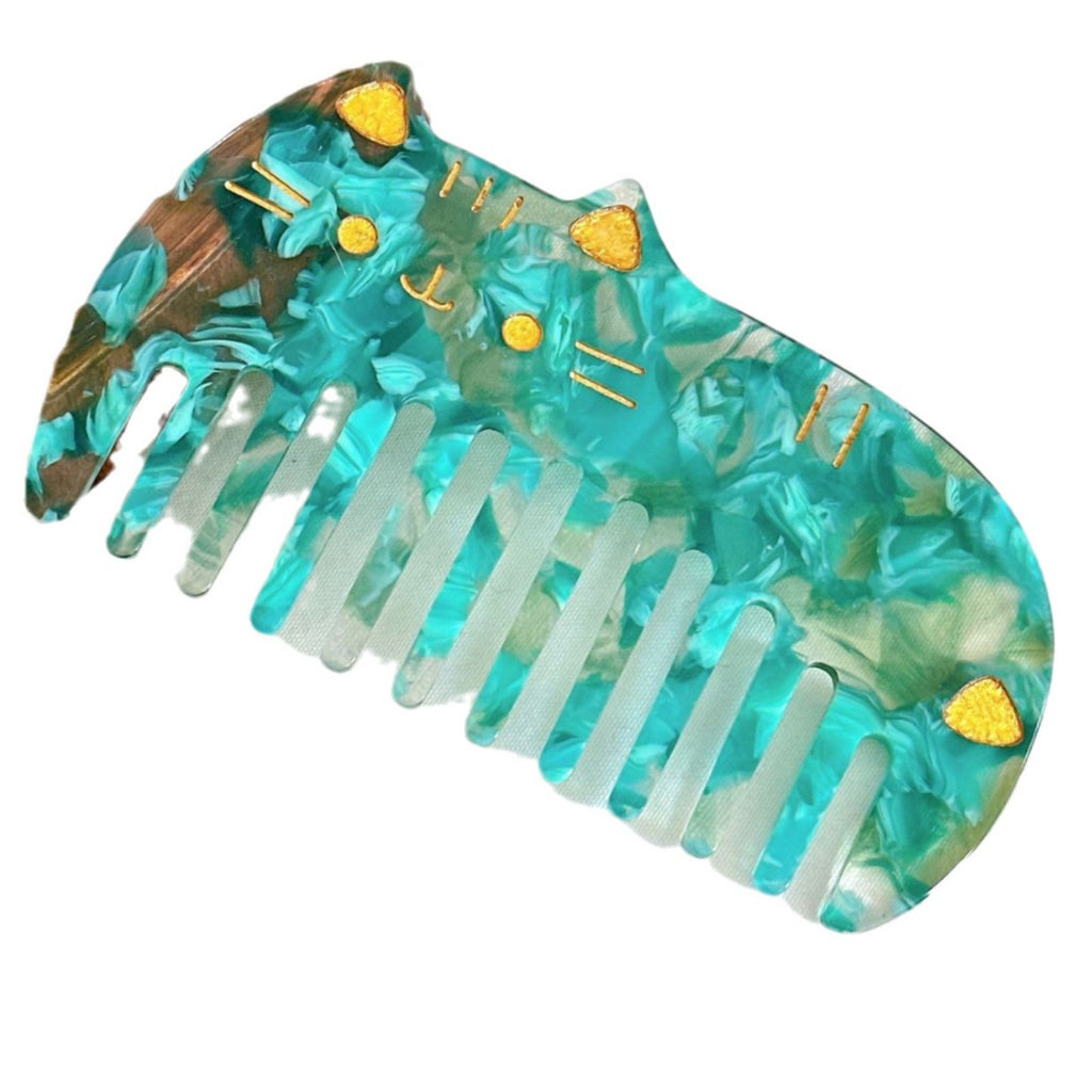 Retro Acetate Portable Cute Cat Comb