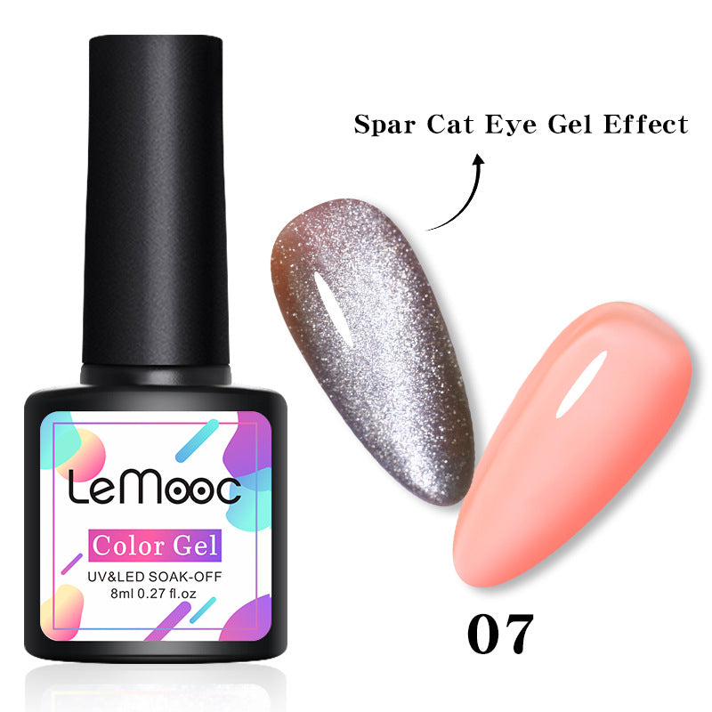 Lemooc Smoothie Light Moonstone Nail Polish Glue Snow Light Wide Cat Eye Glue