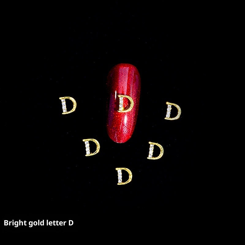 Cooc 26 Letter Alloy Nail Ornament Nail Crystal