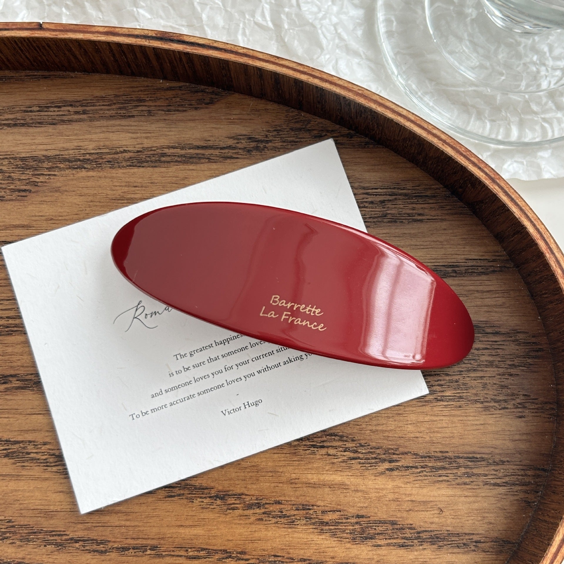Mingshangjia French Style Temperament Acetic Acid Oval Low Ponytail Hairpin