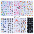Leopard Snake Floral  Nail Art Sticker