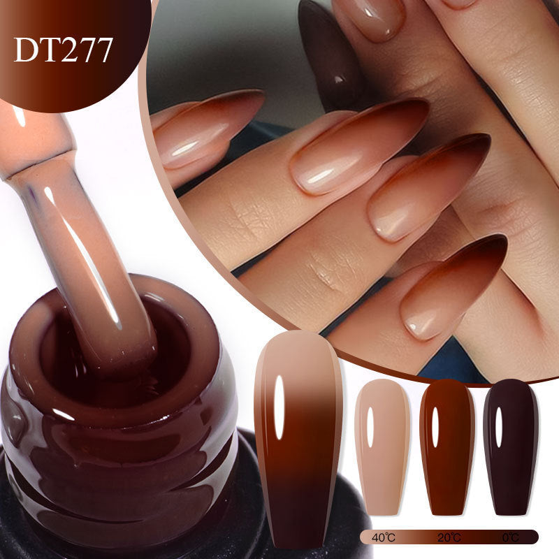 Shimmering Thermal Gel Fashion Nail Polish PU Protective Film For Nail Art