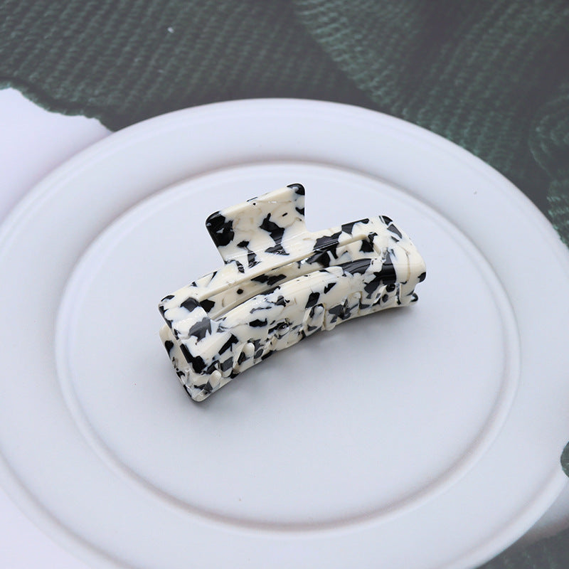 Acetate Medium Hollow Square Grab Clip 8cm