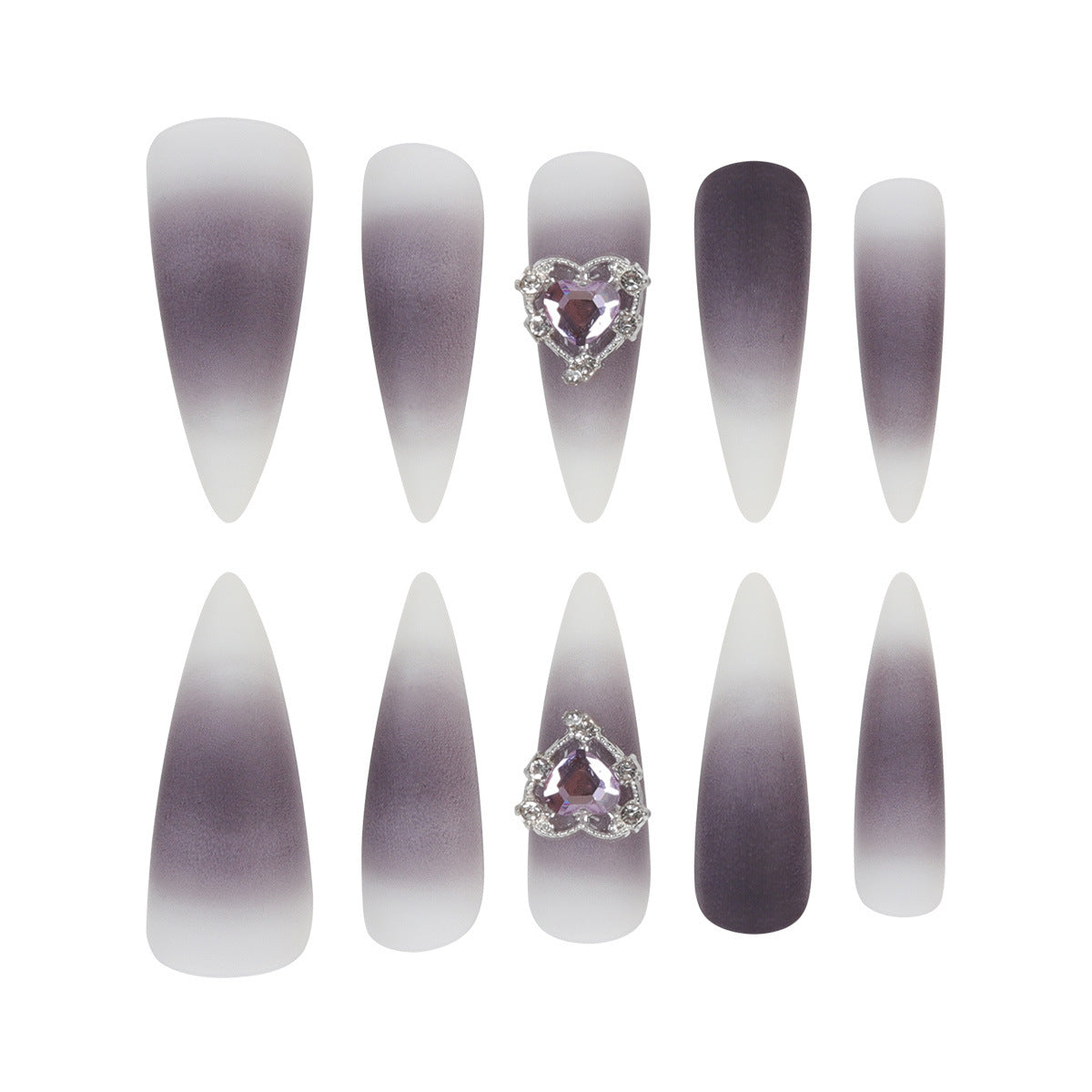 Nail Art Wearable Nails Dark Love Sweet Cool Gothic