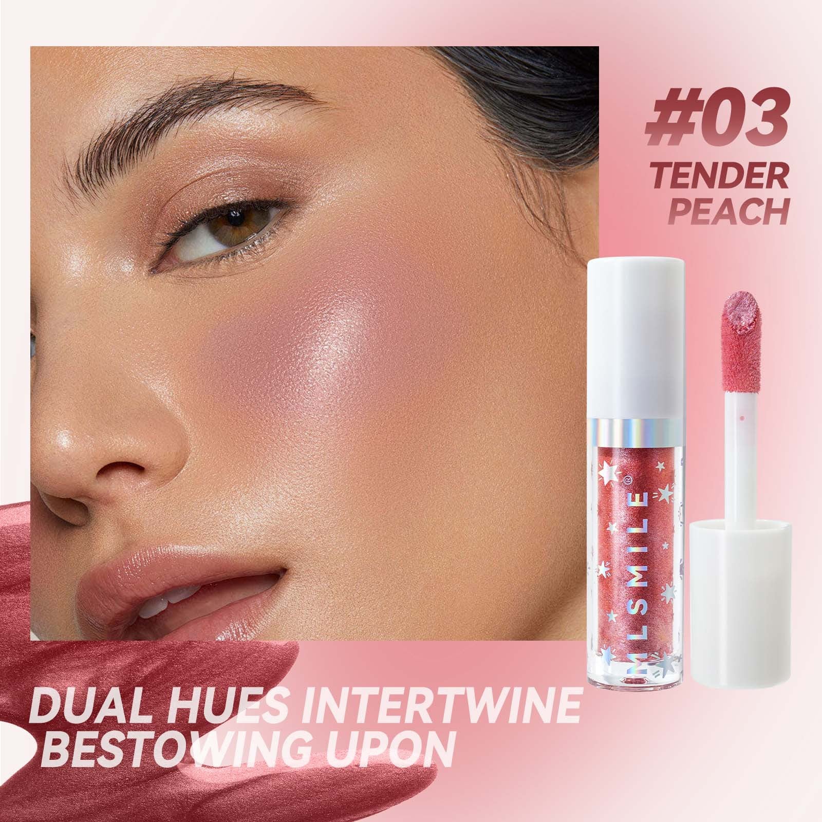 MLSMILE Marble Liquid Blush Brightening Color Rendering Facial Rouge Makeup