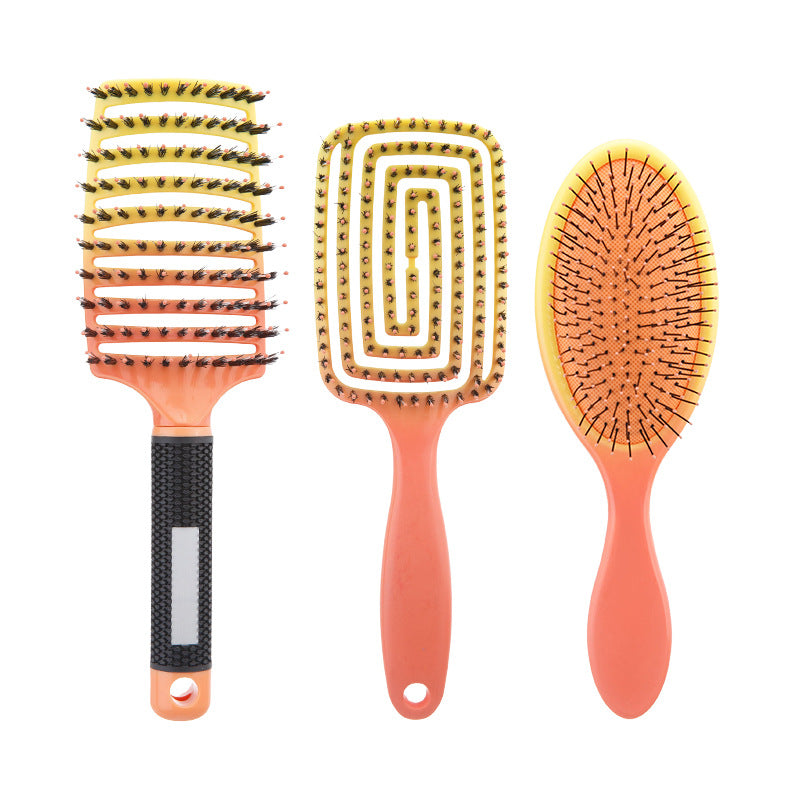 Gradient Curly Hair Hollow Comb Set