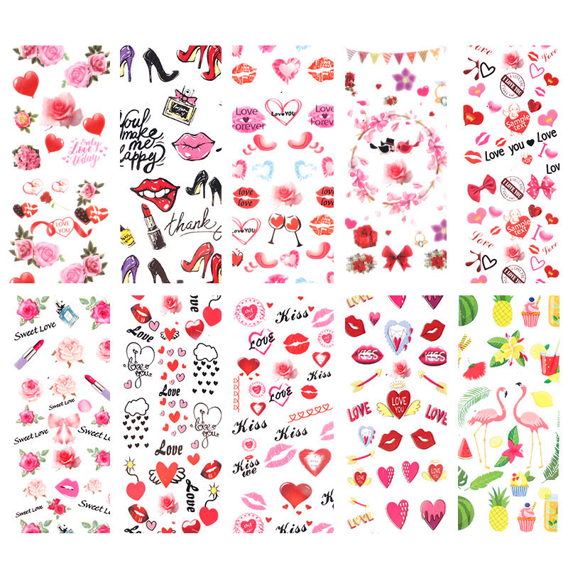 Leopard Nail Star Transfer Paper Sticker