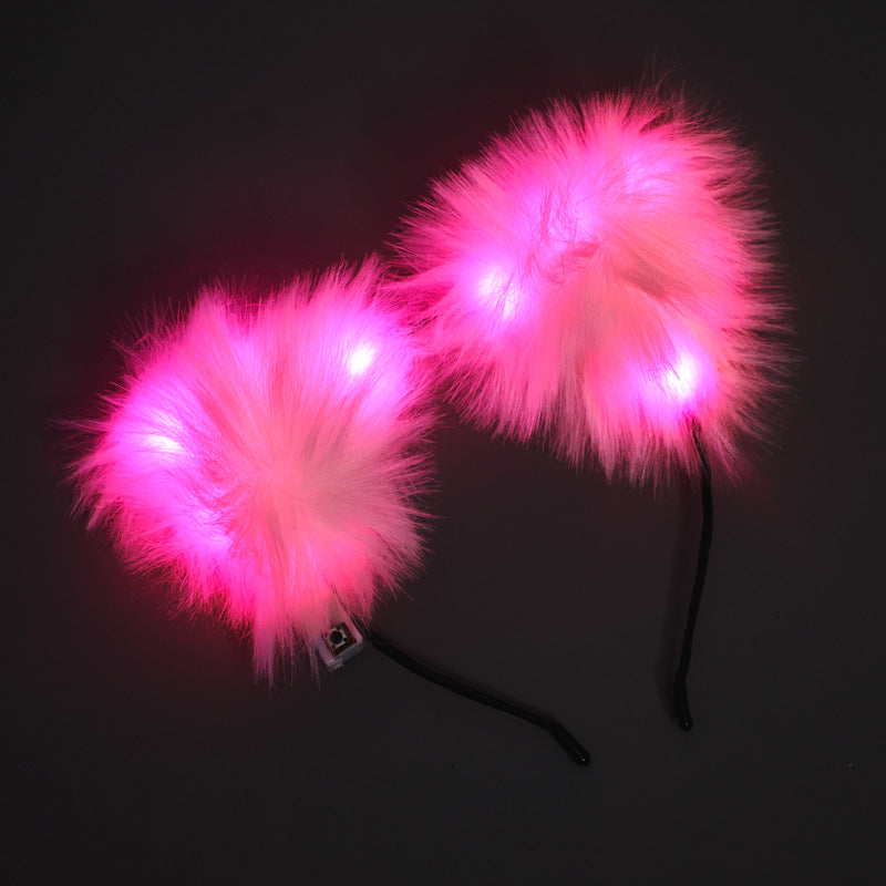 Japanese Luminous Plush Fox Ear Hair Hoop