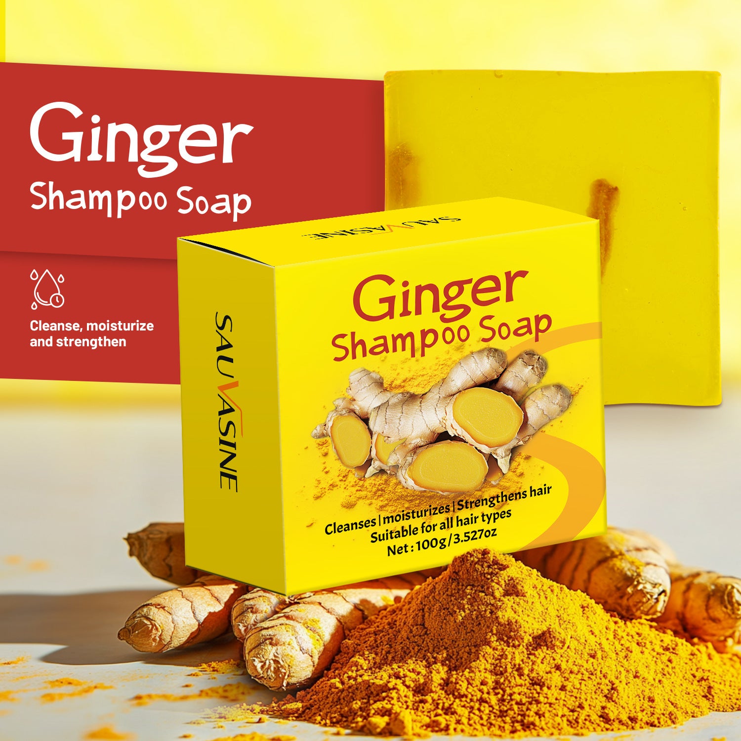 Sauvasine Ginger Shampoo Soap Hair Care