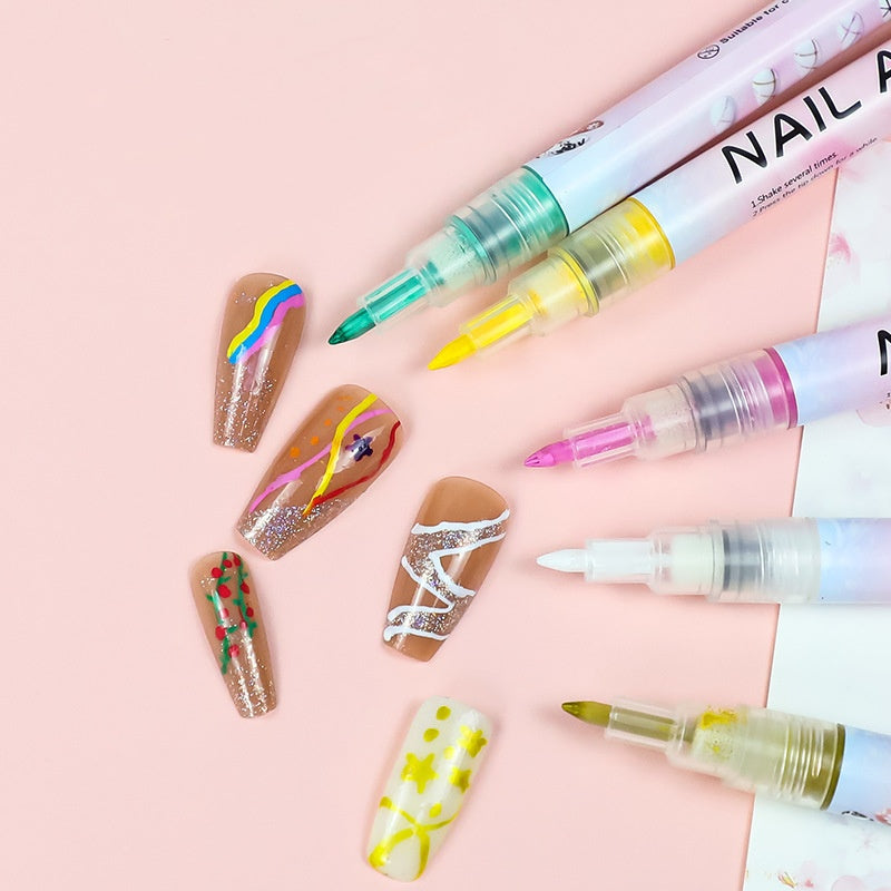 Nail Art Enhancement Acrylic Pigment Paint Pen DIY Modeling Cable