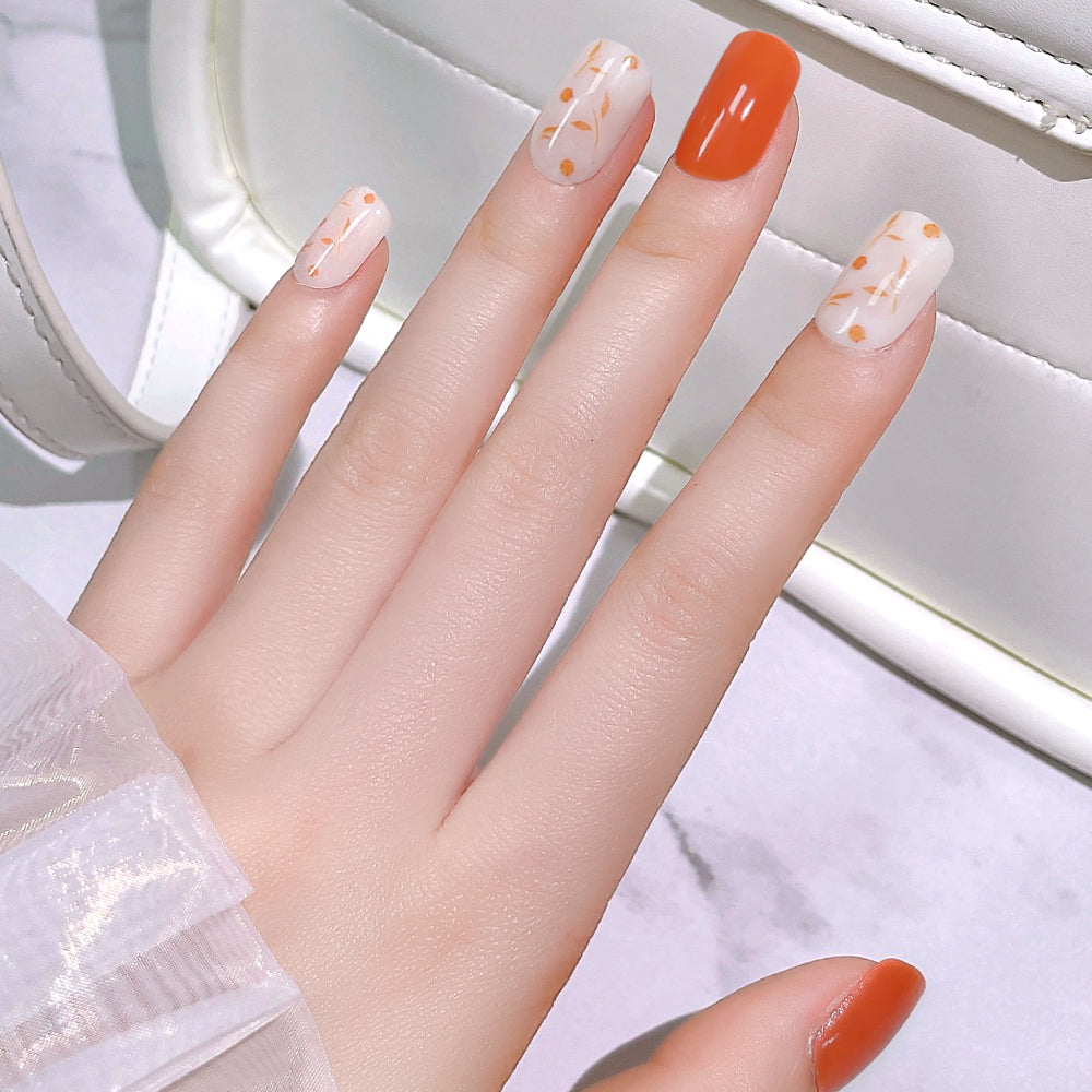 Fake Nail Patches Hand Wearing Art