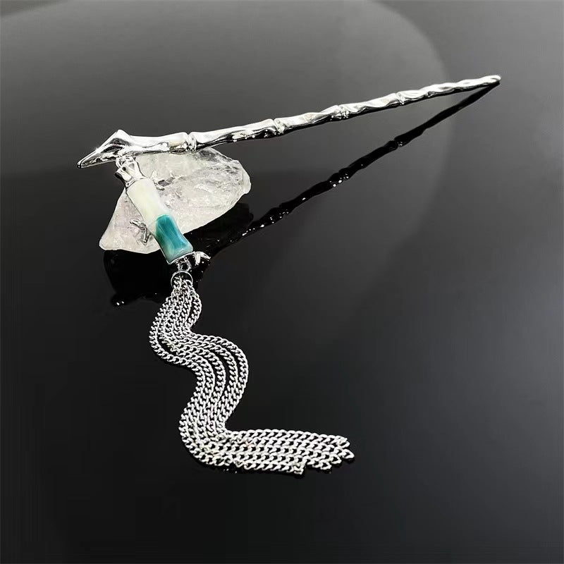 Jade Tassel Hairpin Female Niche Design