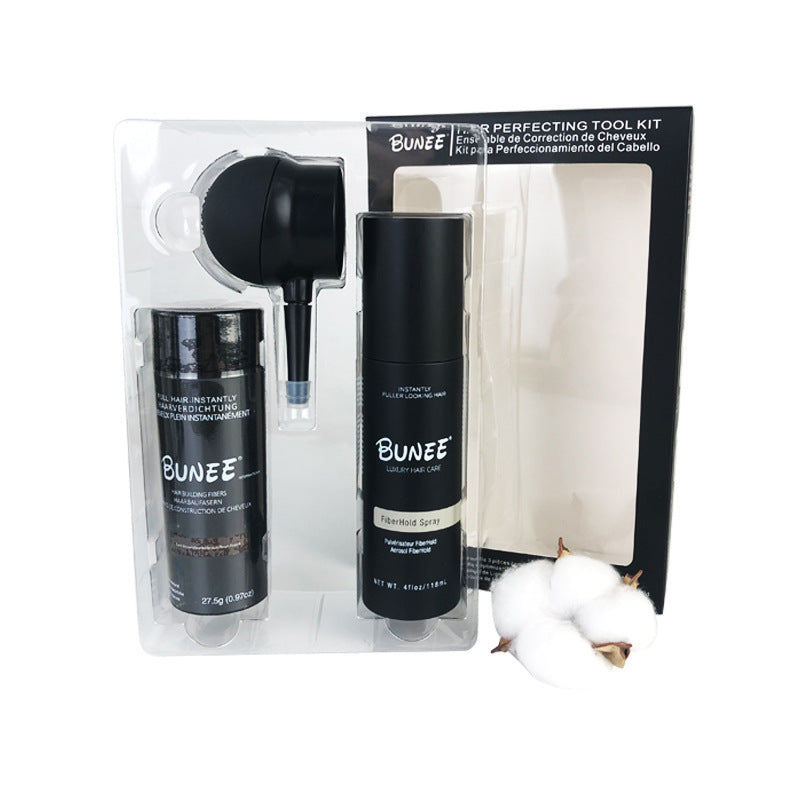 Bunee Dense Hair Fiber 275g Three-piece Suit Shaping Water Style Hair Fiber Powder Viewing Angle Effect Sparse Hair Hair Replacement