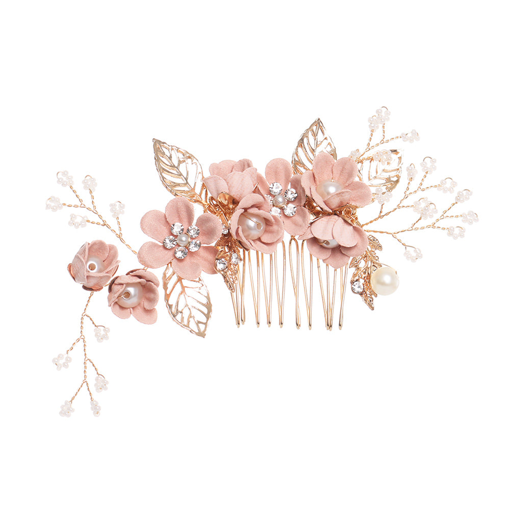 Coiled Hair Flower Styling Head Flower Hairpin Hair Comb Bride