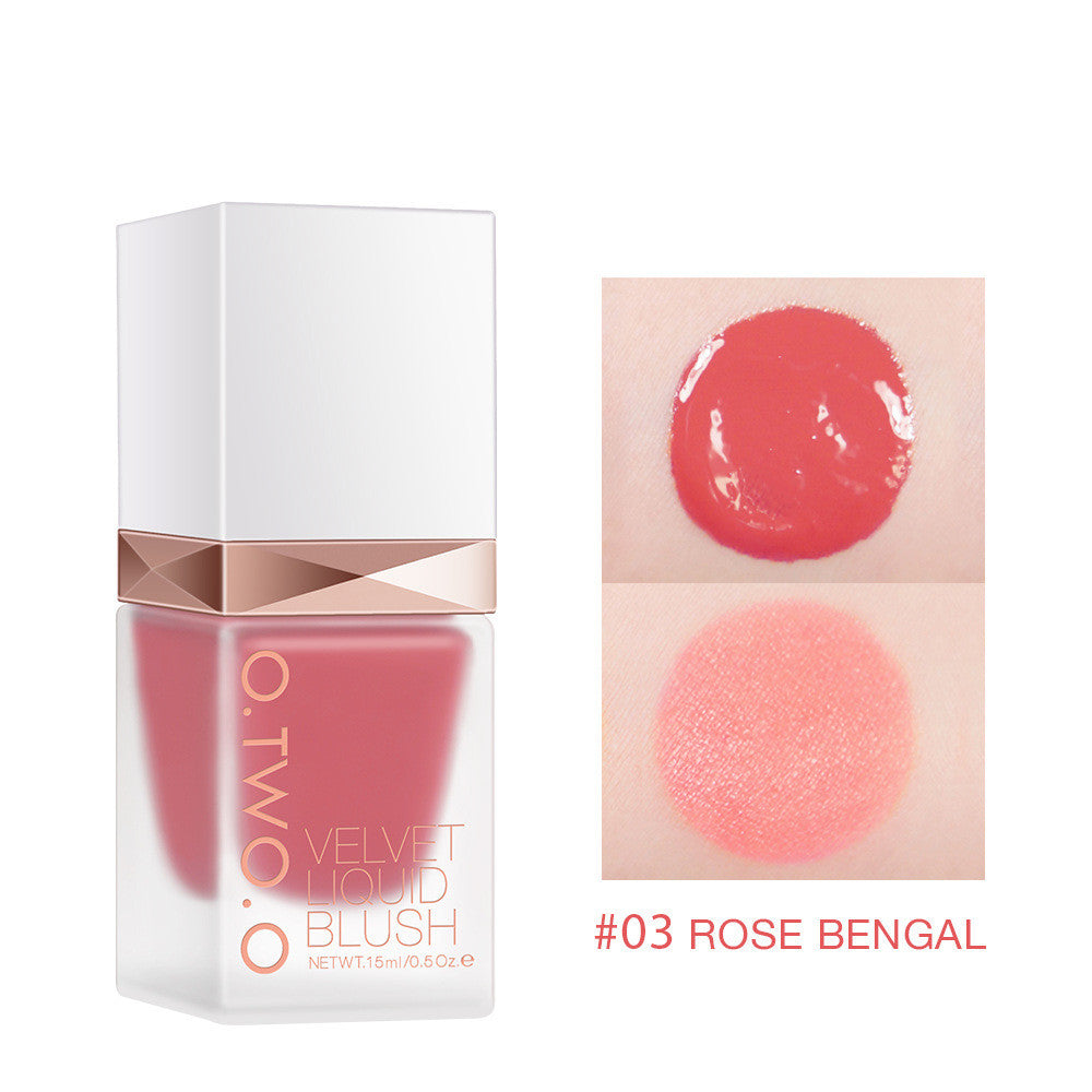 O. Two. O Natural Dazzling Liquid Blush Lasting Matte Silky And Delicate