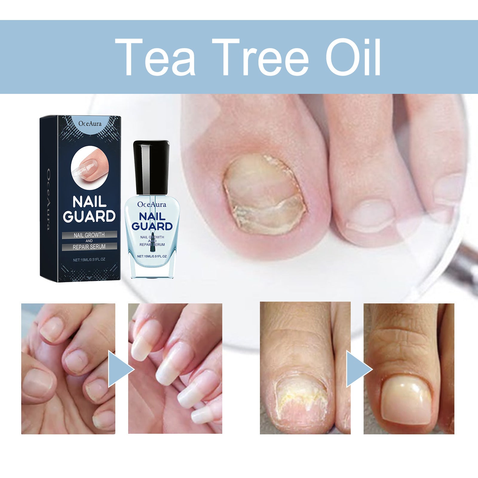 Oceaura Hand And Foot Nail Nutrition Moisturizing Repair Soft Nail Gentle Cleaning Bright Nail Care