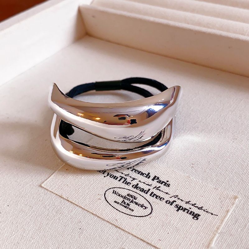 New Irregular Metal Hair Tie A Stylish Chic Hairband For Ponytails That Elevates Any Young Girls Look