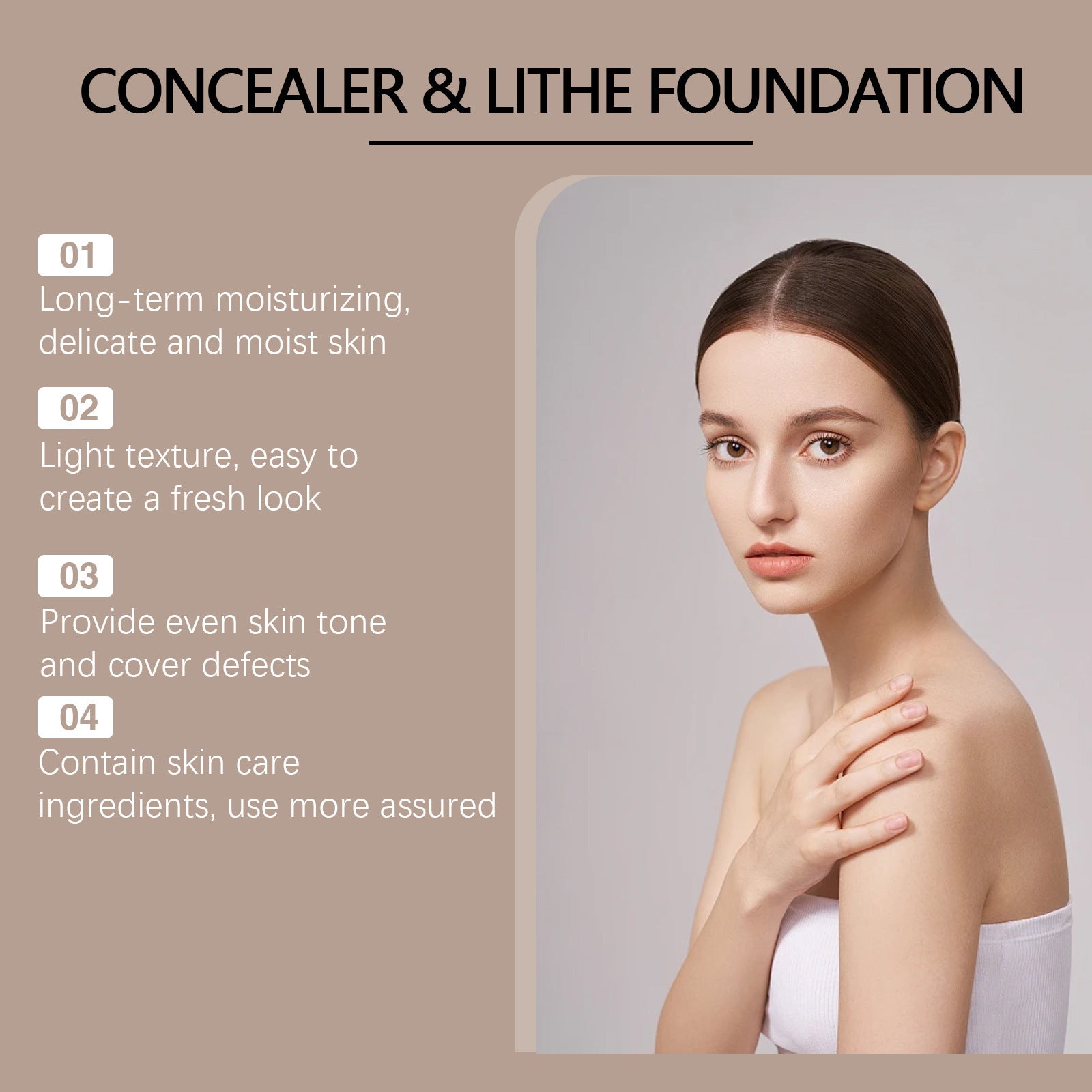Moisturizing Liquid Foundation Long Lasting Smear-proof Makeup