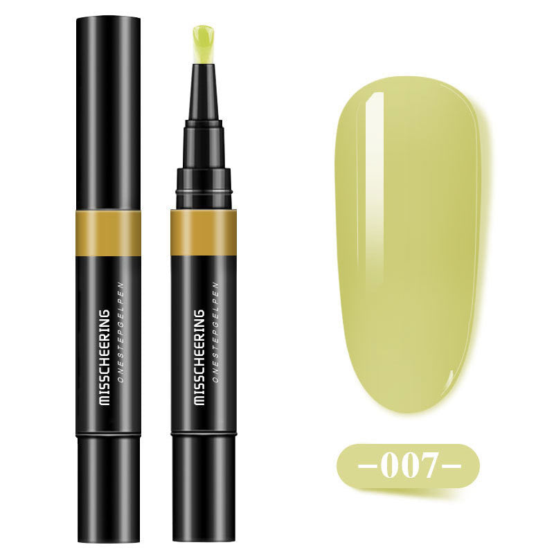 Misscheering One-step Glue Three-in-one Nail Polish Glue Pen Lazy Long-lasting Phototherapy Glue Nail Manicure