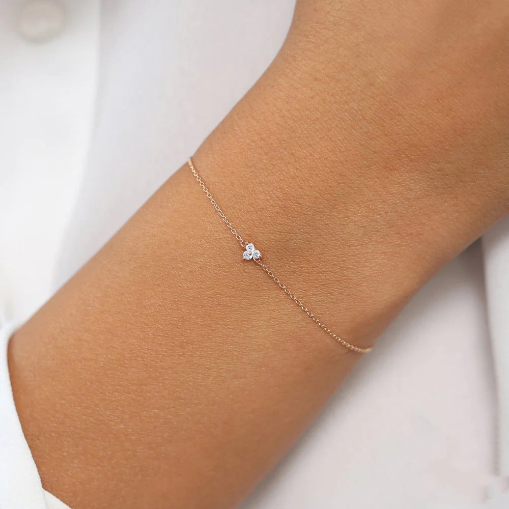 Triangle Studded Diamond Classic Foundation Versatile Temperament Bracelet