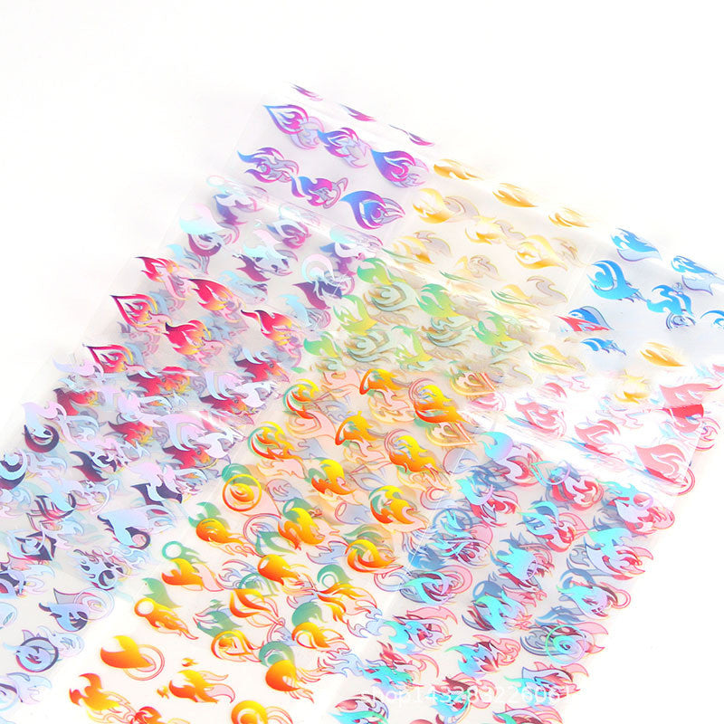 Nail Bag Star Paper Flame Transfer