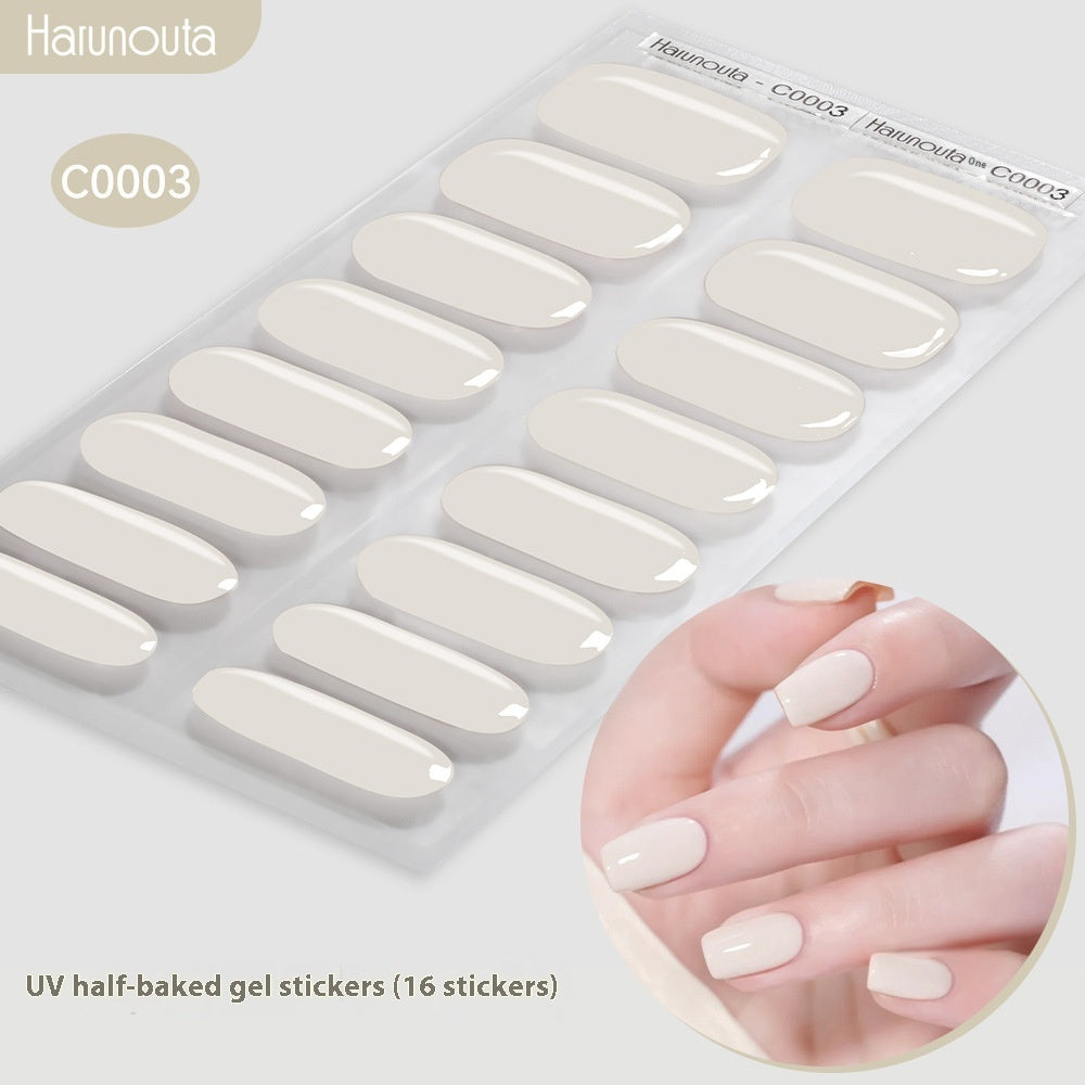 Harunouta Nail Stickers UV Gel Nail Sticker Semi-curing