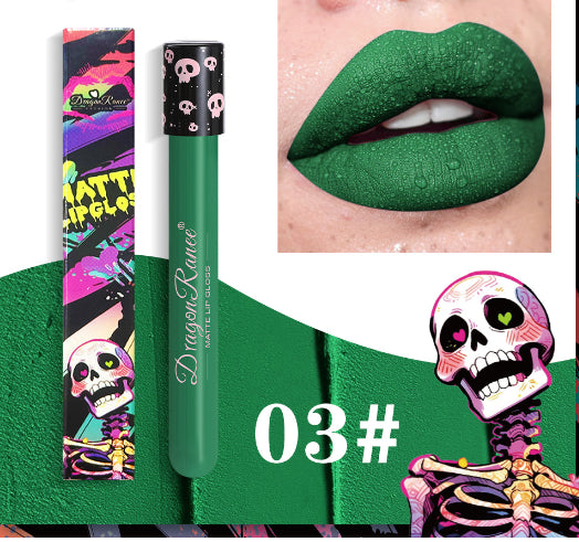Halloween Creative Makeup Retro Matte Gold Silver Lip Gloss