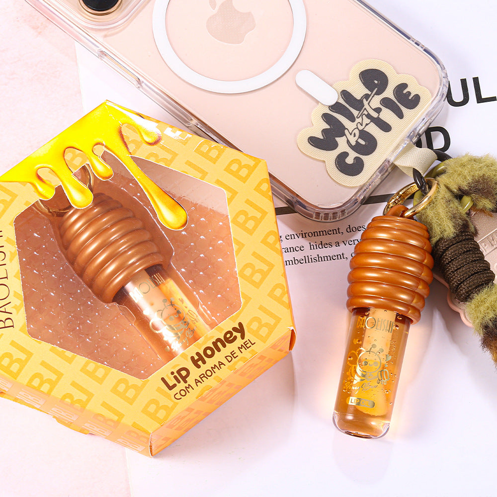 Moisturizing And Nourishing Honey Lip Gloss Portable Keychain Can Be Pannier Bag