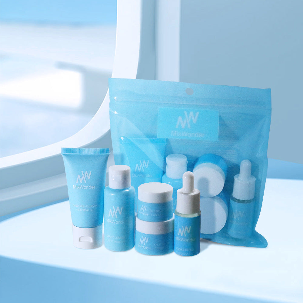 Five-piece Moisturizing Cleansing Tonic Lotion Cream Eyes Lotion Travel Pack