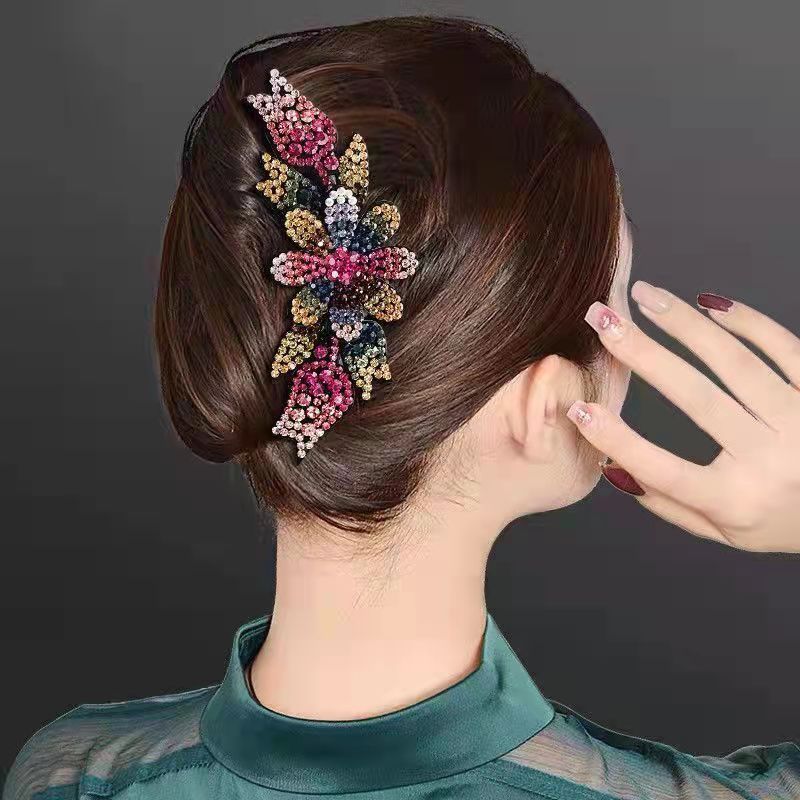Women's Fashion Casual Rhinestone Anti-slip Hair Comb