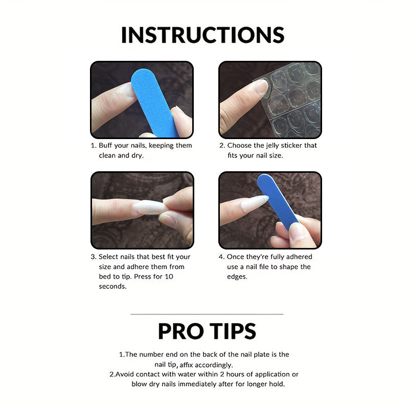 Wear Simple Frosted White Short Nail Tip Patch