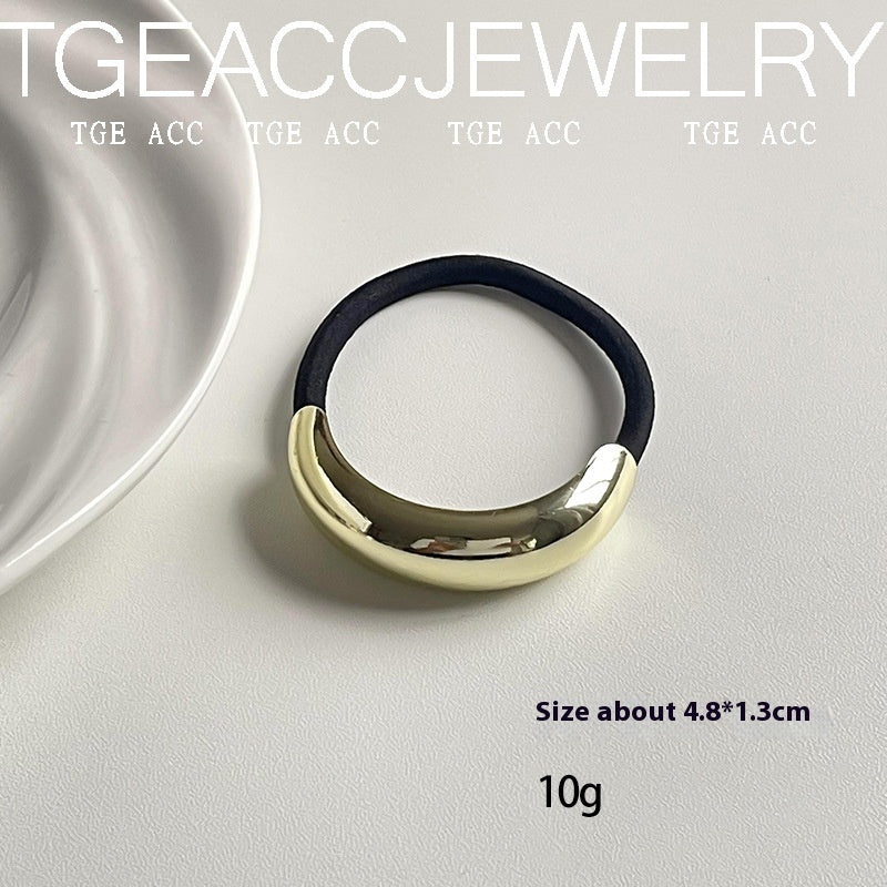 European And American Cold Style Geometric Metal Concave-convex Stretch Retro Head Rope