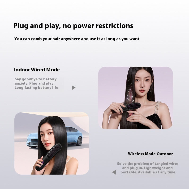 LCD Charging Straight Hair Styling Electric Comb