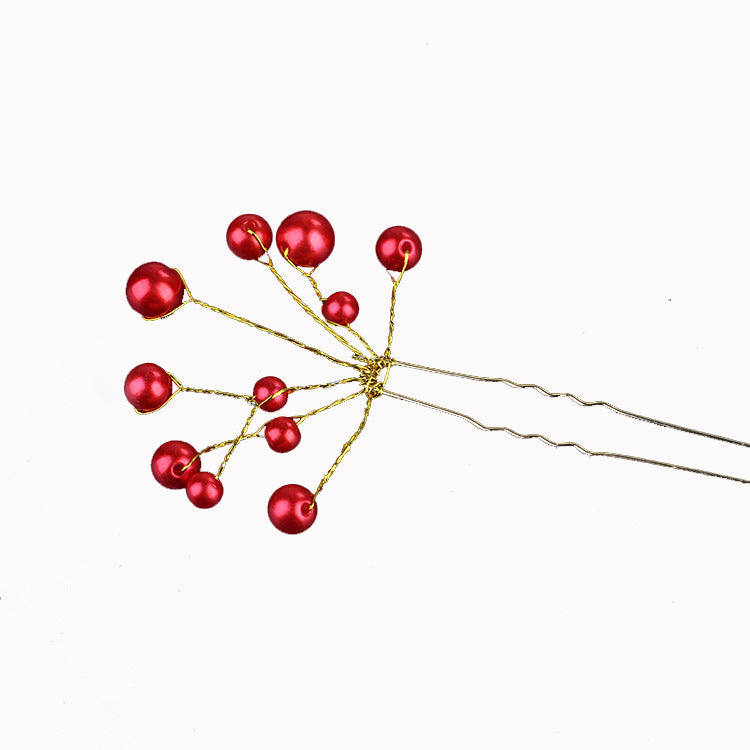Korean-style U-shaped Pearl Hairpin Bridal Headdress Small Hairpin