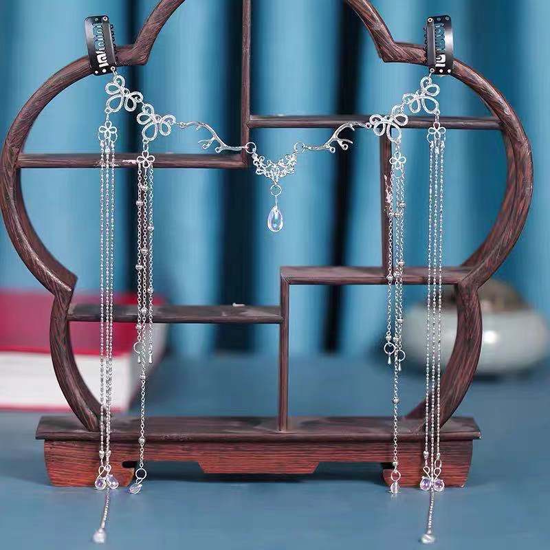 Retro Handmade Water Drop Fringed Hairpin Curtain