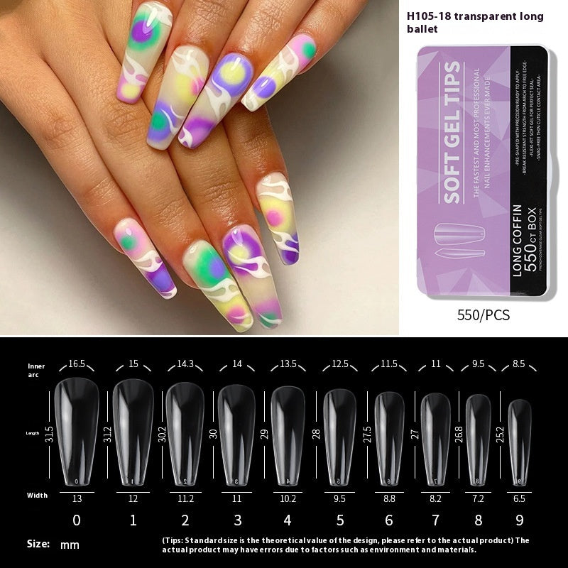 Porcelain White Box Nail Polish Ultra-thin And Scratch Free Matte soft gel tips