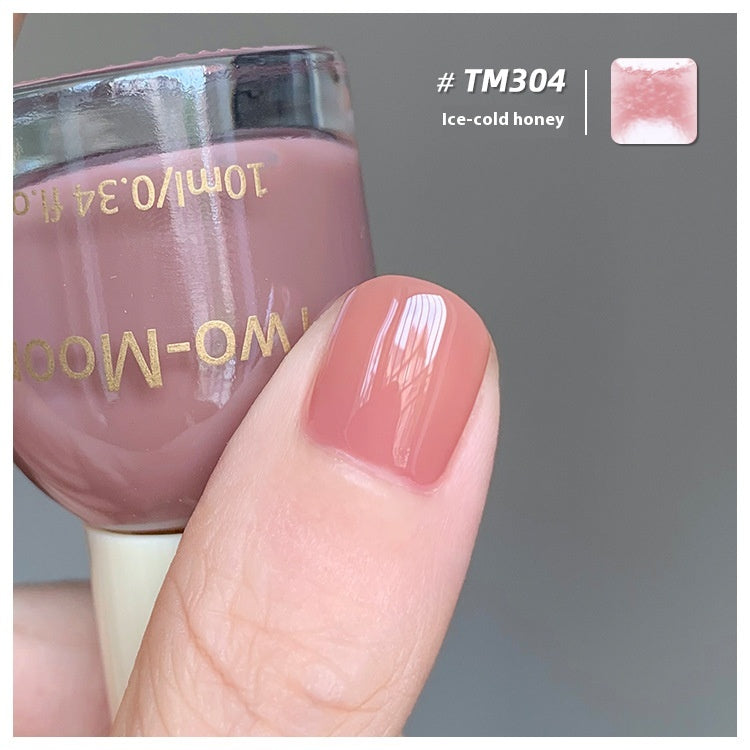 Two-Moons Summer Nail Polish Baking-free Non-tearing Jelly Juicy Grape Amber Strawberry Chopsticks