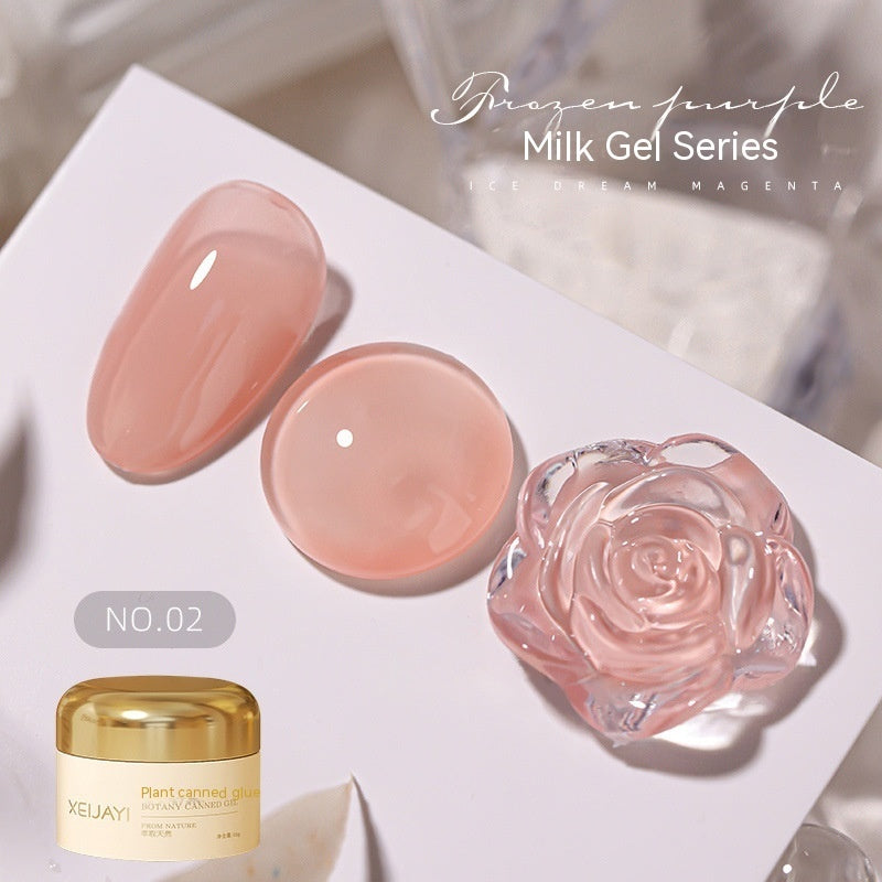 Milk Jelly Spar Cat's Eye Solid Color Summer Ice UV Polish