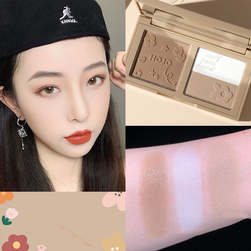 Hojo Three-in-one Highlighter Natural Three-dimensional Shadow Blush