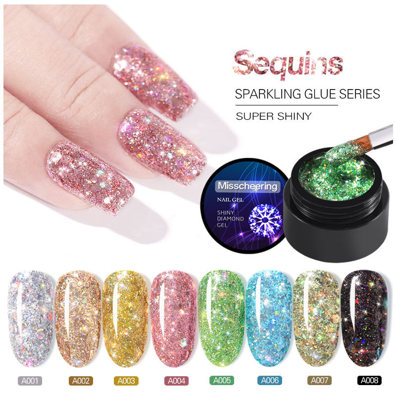 Sequins Diamond Nail Art UV Nail Polish Glue