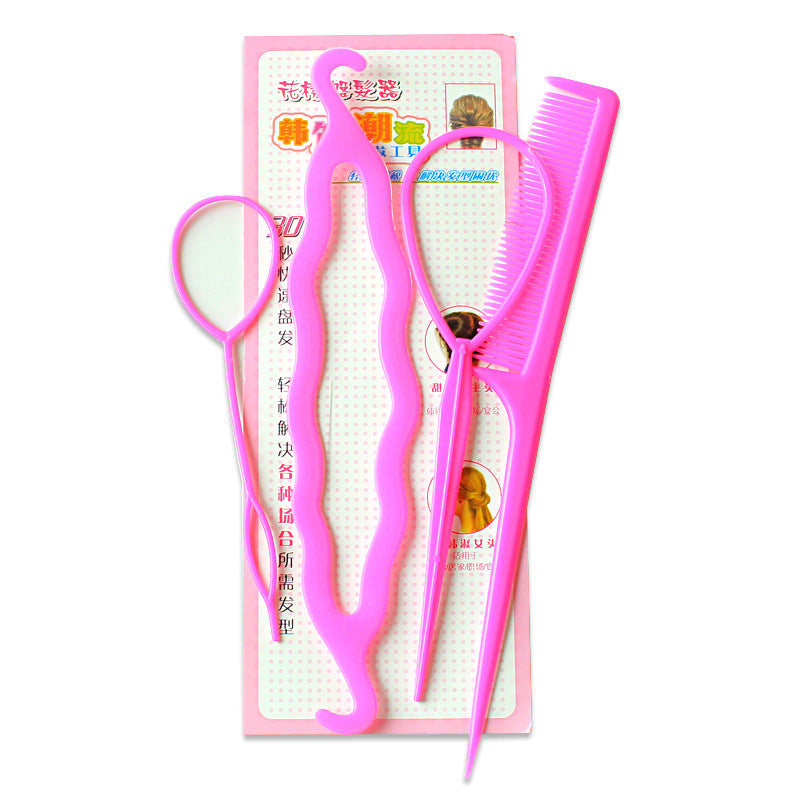 Plastic Comb Pattern Design Hair Pulling Needle Ball Head Hair Curler