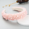 Handmade Beaded Pearl Headband Jelly Color Female Sponge