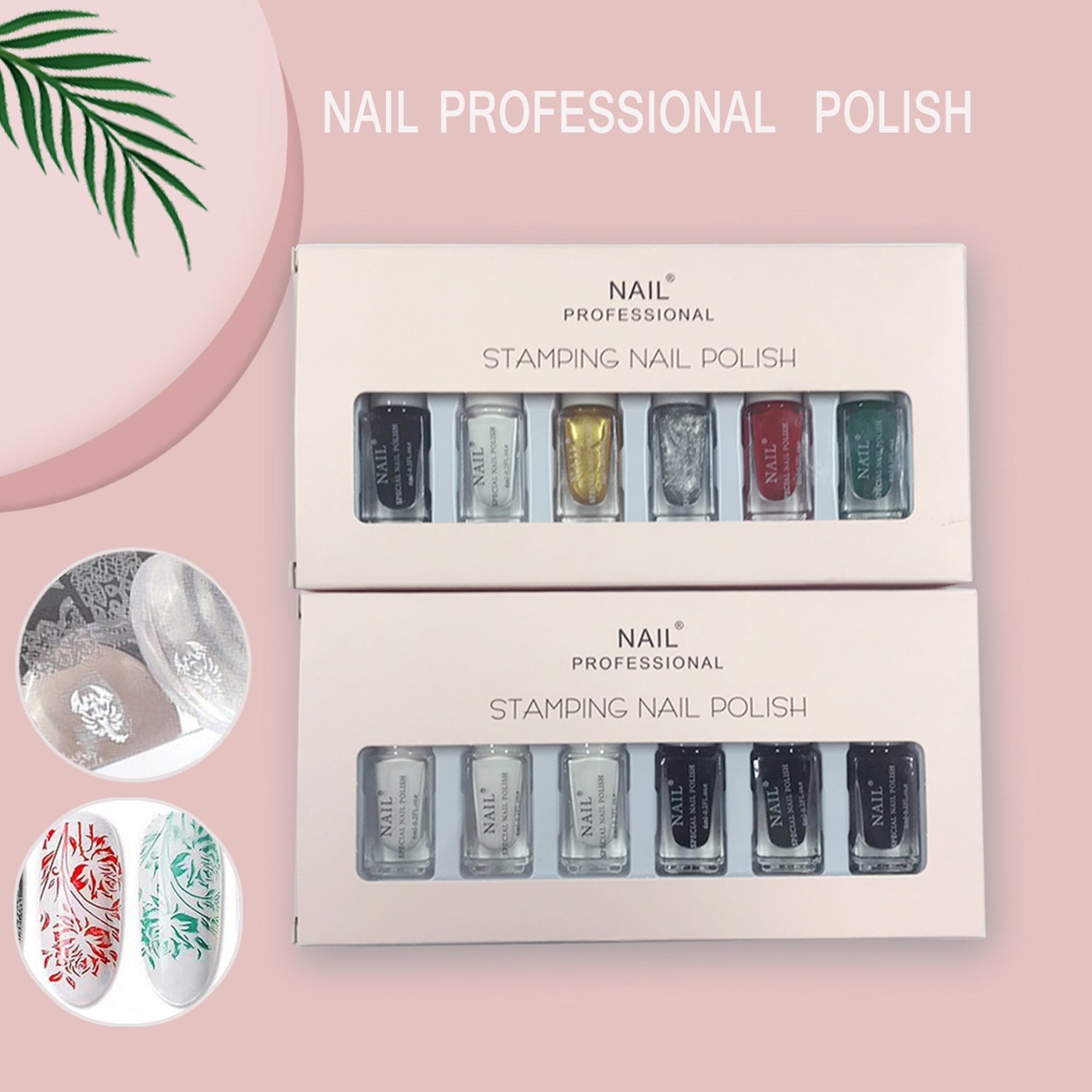 Painted Print Oil Transfer Oil Transfer Print Template Nail Polish Set