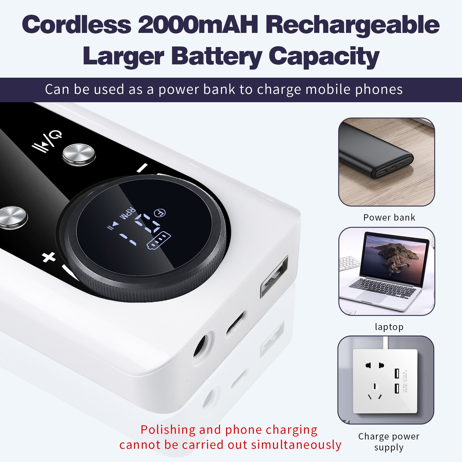 Professional Nail Beauty Polish Removing Grinding Machine Charging Portable
