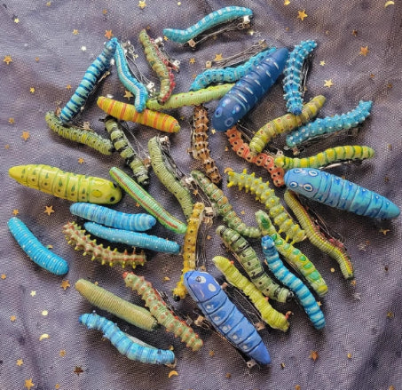 Eccentric And Creative Caterpillar Hair Clip Set